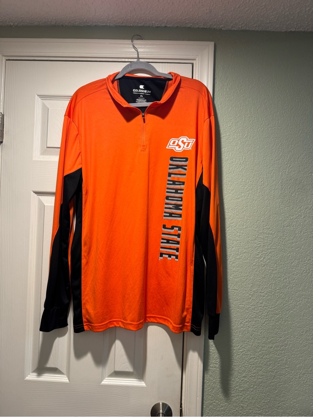 Colosseum Orange and Black Oklahoma State Quarter-Zip Pullover